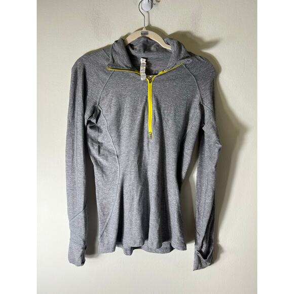 lululemon athletica Gray Jacket with Yellow Zipper - Picture 1 of 3